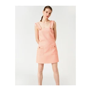 Koton Mini Dress with Hangers, Pockets and Stones.