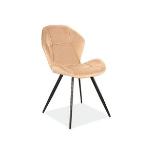 Jedálenská stolička GINGER VELVET Béžová,Jedálenská stolička GINGER VELVET Béžová