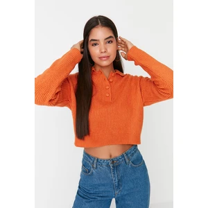Trendyol Sweater - Orange - Fitted