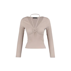 Trendyol Blouse - Beige - Regular fit