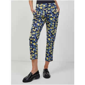 Yellow-blue floral shortened trousers ORSAY - Women