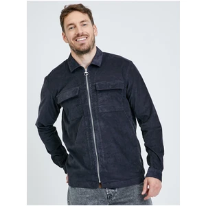 Dark Grey Men's Corduroy Outerwear With Zipper Tom Tailor D - Men's