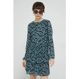 Black-blue patterned dress VILA Mena - Women