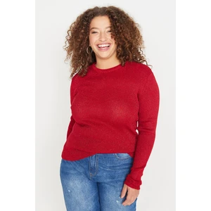 Trendyol Curve Red Crew Neck Knitwear Sweater
