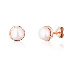 JwL Luxury Pearls Pozlacené náušnice s říční perlou JL0736