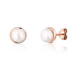 JwL Luxury Pearls Pozlátené náušnice s riečnou perlou JL0736
