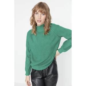 Trendyol Sweater - Green - Regular fit