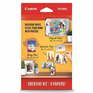 Canon PIXMA CreativeKit 2 MG-101 + RP-101 + PP-201, 3634C003, 265 g/m2, 10cm x 15cm, bílý, inkoustový lesklý fotopapír