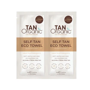 Tan Organic Samoopalovací ekologické ubrousky (Self Tan Eco Towel) 2 x 10 ml