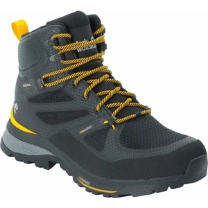 Jack Wolfskin Heren Wanderschuhe Force Striker Texapore Mid Black/Burly Yellow XT 44