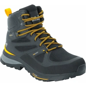 Jack Wolfskin Pantofi trekking de bărbați Force Striker Texapore Mid Black/Burly Yellow XT 44