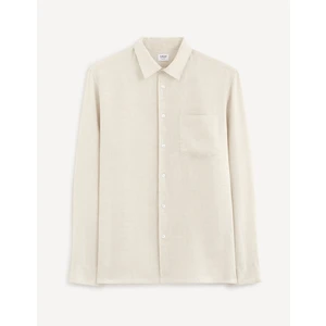 Celio Linen Shirt Baflax regular - Men