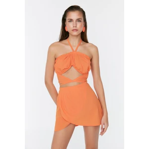 Trendyol Orange Tied Bottom-Top Set