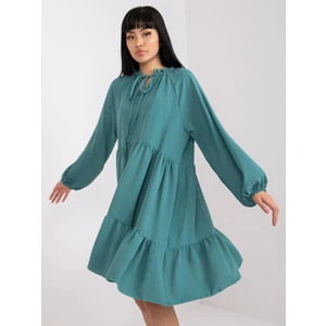 A sea dress with a frill and long sleeves