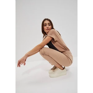 Plain sweatpants with a tie detail