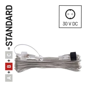 Predlžovací kábel EMOS pre spojovacie reťaze Standard transparentné, 10 m, vonkajšie aj vnútorné (D1ZB02) predlžovací kábel • na prepojenie svetelných
