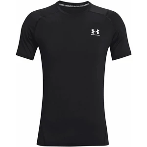 Under Armour Men's HeatGear Armour Fitted Short Sleeve Black/White M
