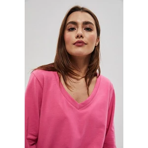 V-neck sweatshirt - pink