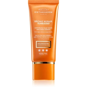 Institut Esthederm Bronz Repair Sunkissed Protective Anti-Wrinkle And Firming Tinted Face Care tónovací ochranný krém proti vráskam s vysokou UV ochra