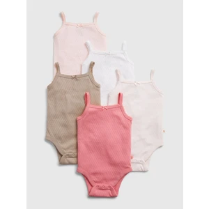 Barevné holčičí baby body suit, 5ks