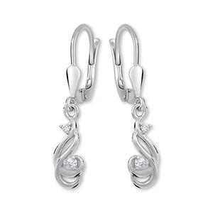 Brilio Silver Třpytivé stříbrné náušnice s krystaly 436 001 00549 04
