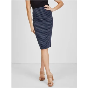 Orsay Dark blue ladies patterned skirt - Women