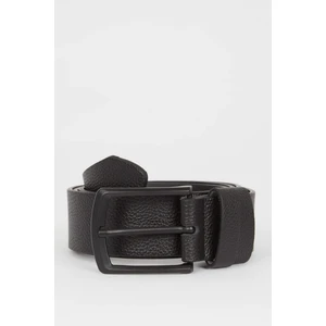 DEFACTO Men's Rectangle Buckle Faux Leather Classic Belt