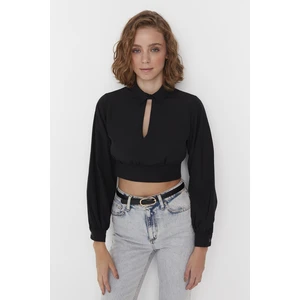 Trendyol Black Crop Blouse