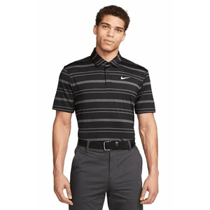 Nike Dri-Fit Tour Mens Striped Golf Polo Black/Anthracite/White 2XL