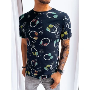 Men's T-shirt with dark blue print Dstreet