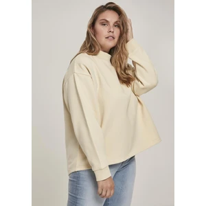 Women's Oversized High Neck Crew Sand