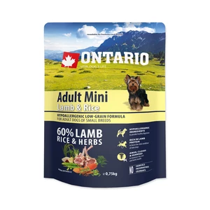Ontario Adult Mini Lamb & Rice 0,75kg