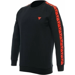 Dainese Sweater Stripes Black/Fluo Red XL Mikina