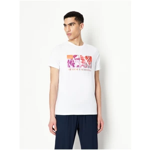 White Mens T-Shirt Armani Exchange - Men