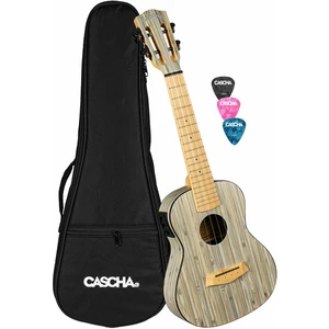 Cascha HH 2316E Bamboo Ukulélé concert Graphite