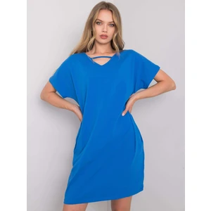 RUE PARIS Blue oversized dress