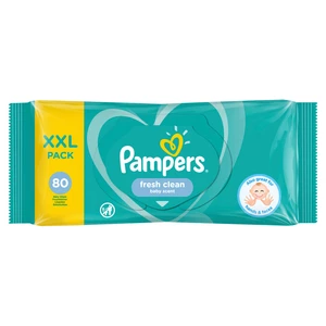 Pampers Fresh Clean XXL vlhčené čistiace obrúsky pre deti pre citlivú pokožku 80 ks