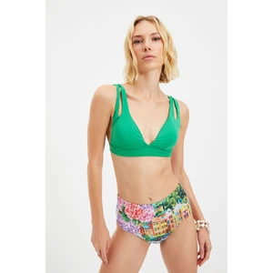 Trendyol Landscape Pattern High Waist Bikini Bottom