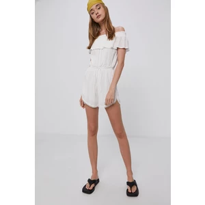 White Short Jumpsuit with Exposed Shoulders TALLY WEiJL - Women