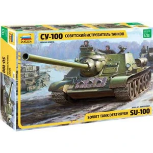 Zvezda Model Kit tank Soviet S.P.Gun SU-100 new molds 1:35