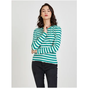 White-green patterned T-shirt ONLY Emma - Women