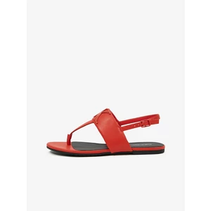 Červené dámské kožené sandály Calvin Klein - Dámské
