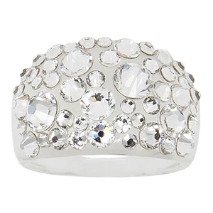 Levien Třpytivý prsten s krystaly Bubble Crystal 50 mm
