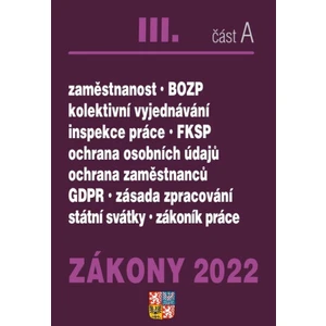 Zákony III/2022 část A - Zákoník práce