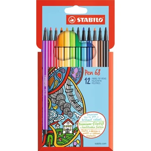 Stabilo Pen 68 Pouzdro z kartonu 12 ks