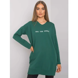 Dark green tunic with the words Halifax RUE PARIS