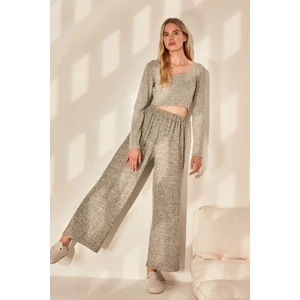 Trendyol Gray Soft Knitted Trousers