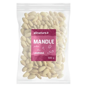 Allnature Mandle jádra natural loupané 500 g