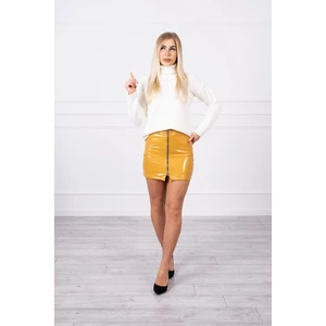 Double-layer skirt with express mustard
