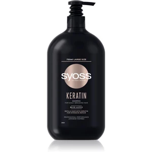 Syoss Keratin Blue Lotos posilující šampon proti lámavosti vlasů 750 ml